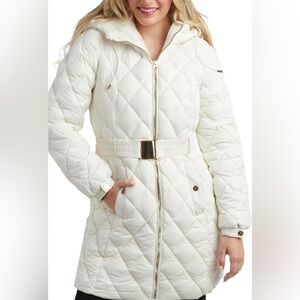 Jessica Simpson Quilted Cream Puffer Jacket